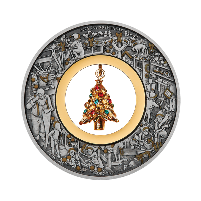 Julenissens verksted (2025) - 2 Oz - Samlermynt i sølv