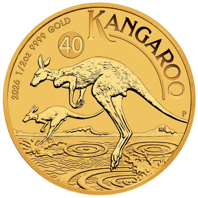 Australsk kenguru (2026) - 1/2 Oz - investeringsmynt i gull