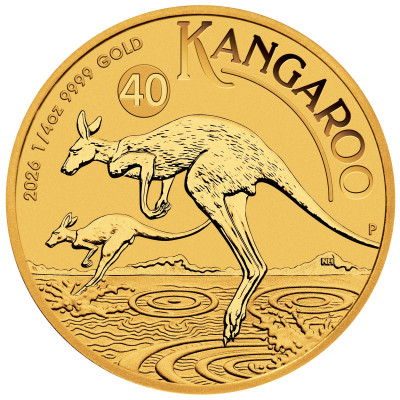 Australsk kenguru (2026) - 1/4 Oz - investeringsmynt i gull