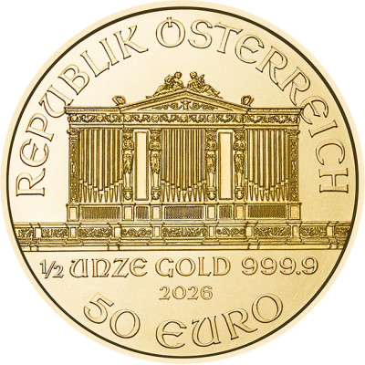 Wiener Philharmoniker (2026) - 1/2 Oz - investeringsmynt i gull