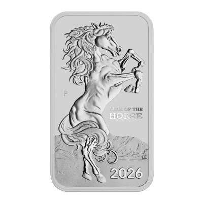 Lunar Rectangular Horse (2026) - 1 Oz - sølv investeringsmynt