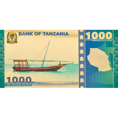 Tanzaniansk 1000 shilling Tanganyikasjøen steinbit