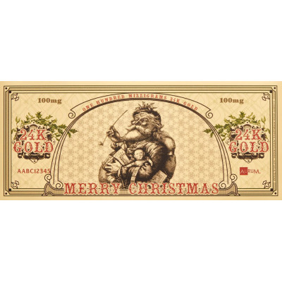 Santa Bucks Aurum - 24k gullseddel