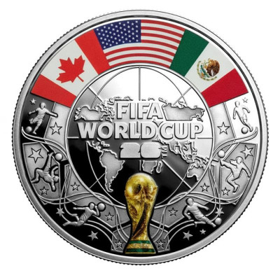 FIFA Fotball-VM 2026 - 20g - Samlermynt i sølv