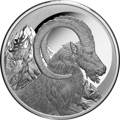 Lunar Goat (2027) – 1 oz – samlermynt i sølv
