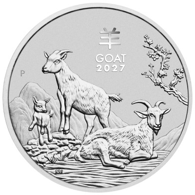 Lunar Goat (2027) – 1 oz – sølvmynt for investering