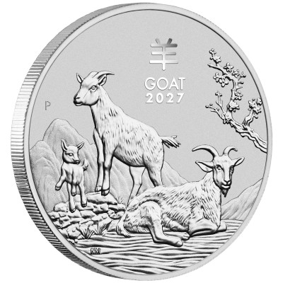 Lunar Goat (2027) – 1 oz – sølvmynt for investering