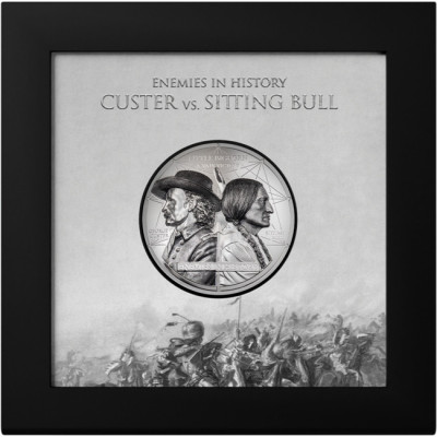 Custer vs. Sitting Bull (2026) – 2 oz – sølvmynt i proof-kvalitet for samlere